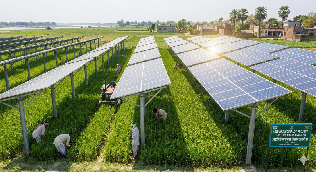 Agrivoltaics in Eastern Uttar Pradesh: How to Harvest Crops and Solar Energy on the Same Land
